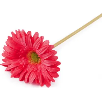 umělá květina Umělá gerbera dlouhá, střední, 4 červená světlá
