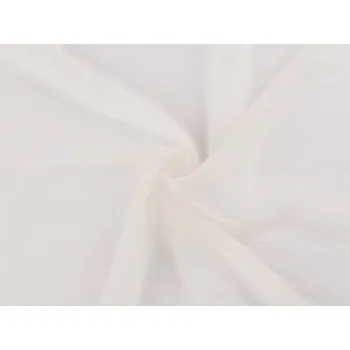 Organza dekorační / oděvní matná, krešovaná, střední, 2 krémová světlá