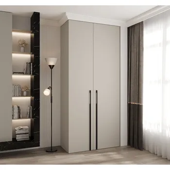 Šatní skříň Šatní skříň s policemi 110/50 LORENA 3 - kašmír / černá