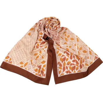 Šála Šátek / šála listy 80x180 cm, velké, 1 béžová nejsv.