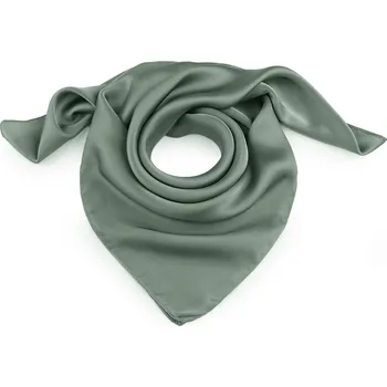 Šátek Saténový šátek jednobarevný 70x70 cm, střední, 9 zelená ledově