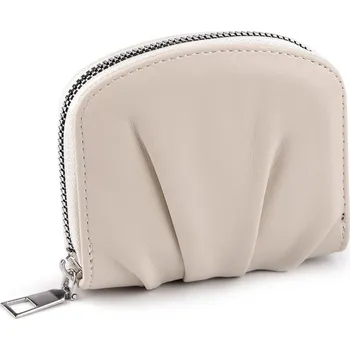 Peněženka Dámská peněženka řasená 10x11 cm, střední, 1 béžová světlá