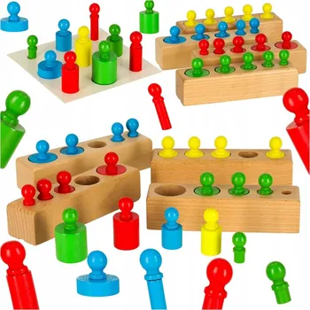 Obraz Závaží edukativní válce dřevěné Montessori