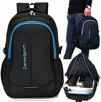 Školní batoh Vícekomorový Školní batoh LOGIT černý a modrý, 22 l