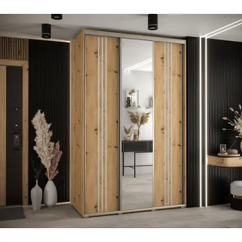 Šatní skříň Šatní skříň ASIRI 7 - 150/45 cm, dub artisan / stříbrná