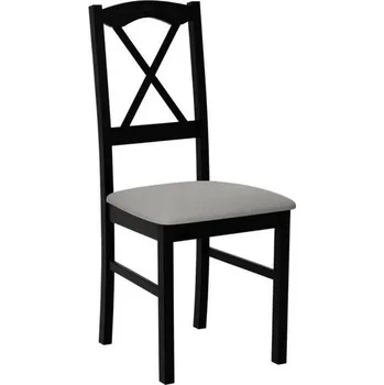 Jídelní židle Kuchyňská židle s čalouněným sedákem DANBURY 11 - černá / šedá