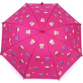 Dětský deštník kouzelný cupcakes, příšerky, auta, střední, 2 pink cupcake