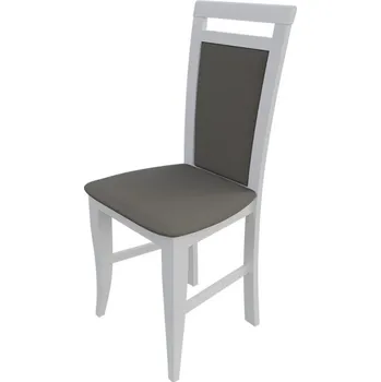 Jídelní židle Židle do jídelny MOVILE 16 - bílá / šedá ekokůže