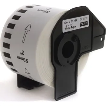 Pásek do tiskárny Labels JetWorld Replacement Brother DK Black on White 50mm*30.48m DK22223, DK-22223, DK22.223