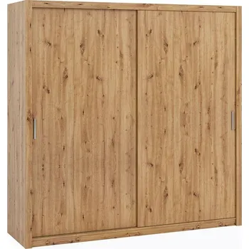 Šatní skříň Skříň s posuvnými dveřmi 220 BRYAN - dub artisan