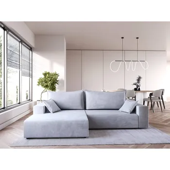 Sedací souprava Rohová sedací souprava NASIDA - světle šedá, levý roh