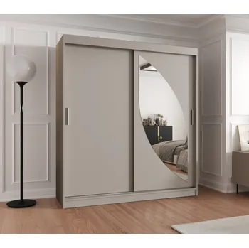 Šatní skříň Šatní skříň 180 cm SUDENA s posuvnými dveřmi - kašmírová