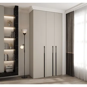 Šatní skříň Šatní skříň s policemi 120/40 LORENA 3 - kašmír / černá