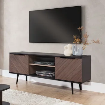 Televizní stolek TV stolek POLEN - captains deck / černý grafit