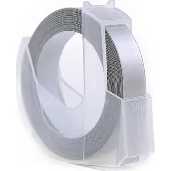 Pásek do tiskárny Ribbon 3D JetWorld Replacement Dymo Biały to Srebrnym (do wytłaczania, emboss) 9mm x 3m (S0898110) (10 pcs.)