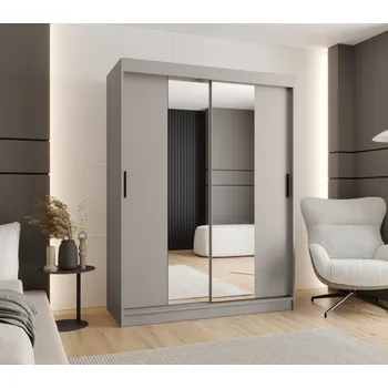 Šatní skříň Šatní skříň 150 cm CASANDRA se zrcadlem - kašmír
