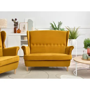 Pohovka Dvoukřeslo ušák DENIZ - medové / buk