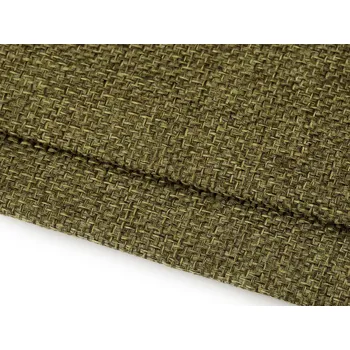 Imitace juty podlepená vlizelínem, střední, 7 zelená olivová tmavá