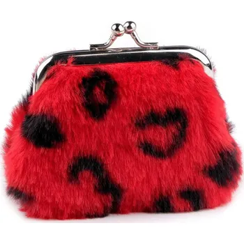 Malá peněženka / mincovka plyšová tygr, střední, 5 červená