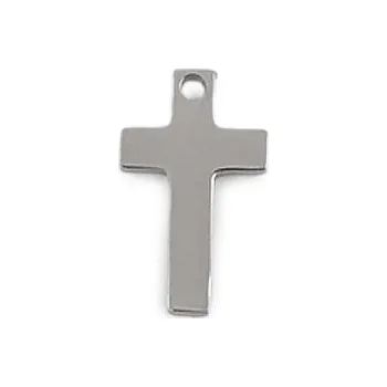 Přívěsek Přívěsek z nerezové oceli křížek, střední, 3 platina