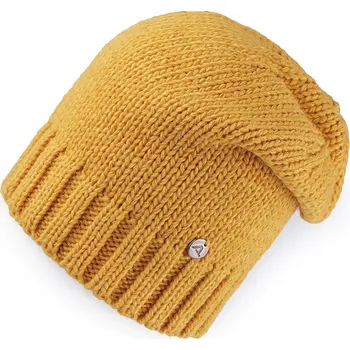 Čepice Zimní čepice unisex, střední, 6 hořčicová