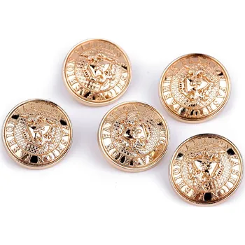 Knoflík Kovový knoflík velikost 32"; 40", střední, 3 (32") růžové zlato