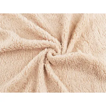 Kožešina beránek úplet, střední, 1 béžová světlá