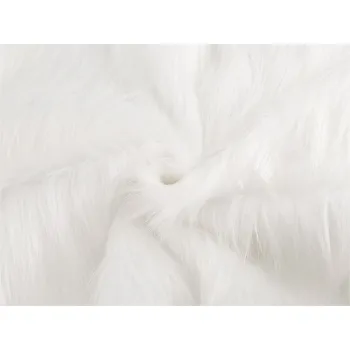 Kožešina s dlouhým chlupem, střední, 1 bílá