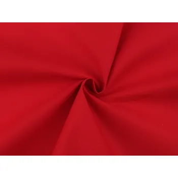 Bavlněná látka / plátno jednobarevné s keprovou vazbou, střední, 5 červená