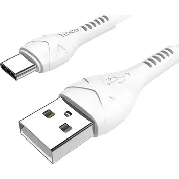 Datový kabel Datový kabel Hoco Cool Power Charging Data Cable for Type-C 1M, bílá