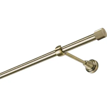 Garnýž Garnýž kovová jednořadá 19mm Pullo mosaz 160 cm (do stěny / na tunýlek - bez kroužků)