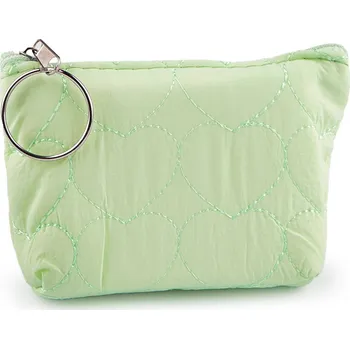 Peněženka Malá peněženka / klíčenka srdce, prošívaná 11x8 cm, velké, 5 zelená past.sv.