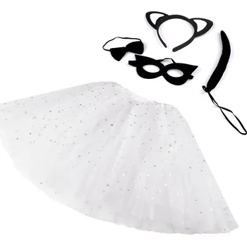 Karnevalový kostým Karnevalový kostým - kočka, střední, 1 bílá černá