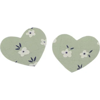 Nažehlovačka srdce, střední, 5 zelená šalvěj světlá