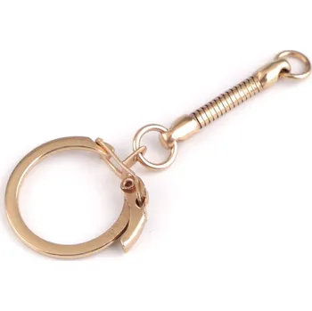 Náramek Přívěsek na klíče s karabinou a poutkem, střední, 2 růžové zlato