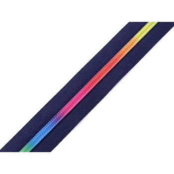 Zip Duhový zip spirálový No 5 metráž, střední, 3 modrá tmavá