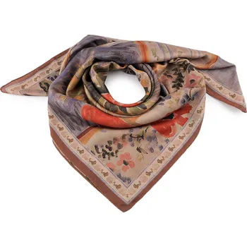 Šátek Šátek oboustranný 90x90 cm, velké, 4 béžová světlá