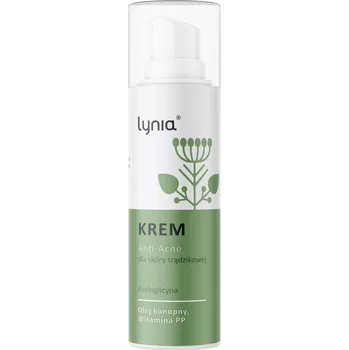 Pleťový krém Lynia - Anti-Acne - Krém s azeloglycinem a konopným olejem - 50 ml