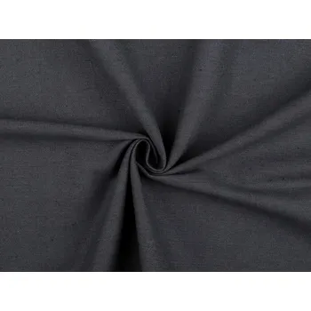 Bavlněná látka / imitace lnu, střední, 4 (11) šedá