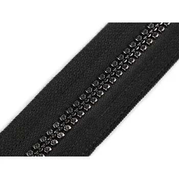 Zip Zip kostěný No 8 lebka metráž, střední, 2 černá nikl