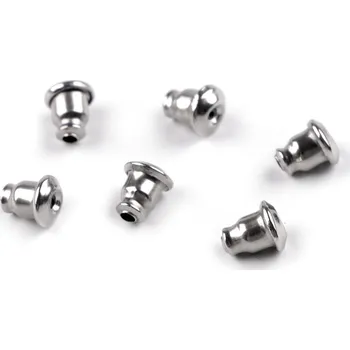 Náramek Náušnicová zarážka z nerezové oceli 5x6 mm, střední, platina