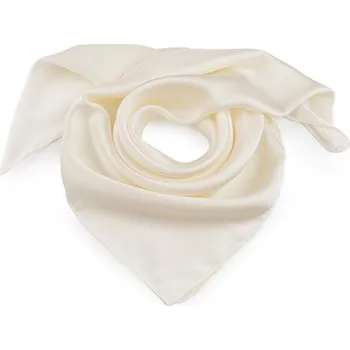 Šátek Saténový šátek jednobarevný 70x70 cm, velké, 1 krémová světlá