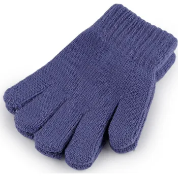 Rukavice Dětské pletené rukavice, střední, 4 modrá