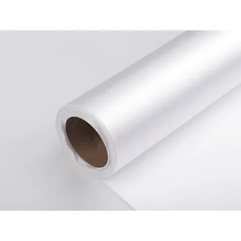 Satén jednostranný šíře 36 cm, střední, 01 bílá