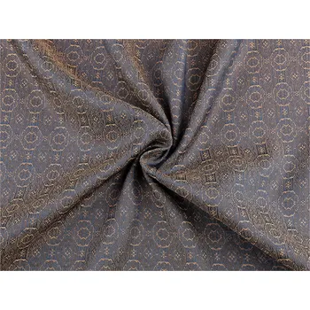 Oděvní brokátová látka s kovovým leskem, střední, 1 béžová tmavá