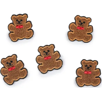 Nášivka Nažehlovačka medvídek, dinosaurus, jablko, střední, 1 hnědá medvěd