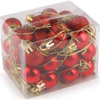 Vánoční dekorace Vánoční baňky Ø20 mm, střední, 5 červená