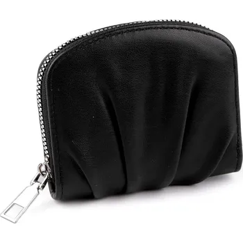 Peněženka Dámská peněženka řasená 10x11 cm, velké, 7 černá