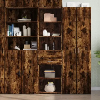 Příborník a kredenc zahrada-XL Skříň highboard kouřový dub 50 x 42,5 x 185 cm kompozitní dřevo 3281459