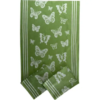 Utěrka SVITAP sleep well Utěrka Extra savá 50x70 cm Motýlci zelená 3 ks